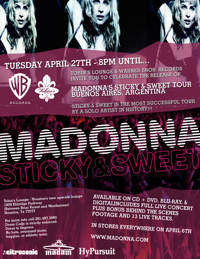 Madonna_SS_Flyer_01_WEB Madonna SS Flyer 01 WEB Madonnas Sticky & Sweet Concert DVD Release Party @ Tobins Lounge