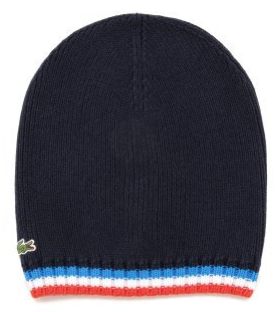 Picture 231 Lacoste Mens Cotton Tipped Ribbed Beanie