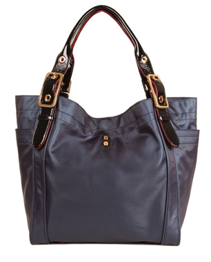 mz wallace M Z Wallace Navy Luster Ava Handbag